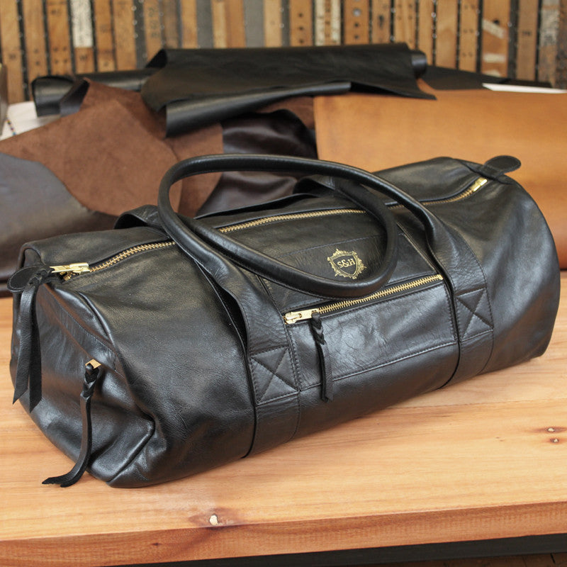 Boston Leather Travel Bag